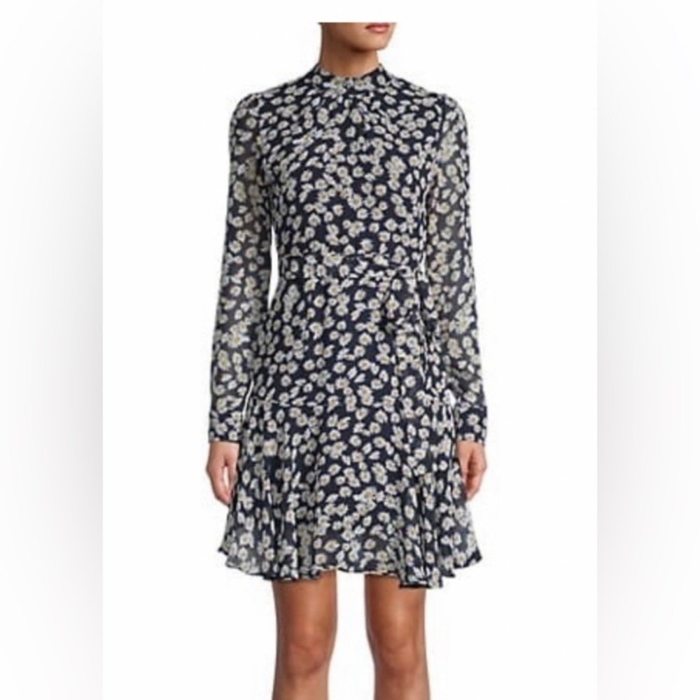 71F/25C Daisy Floral Long-Sleeve Dress XS